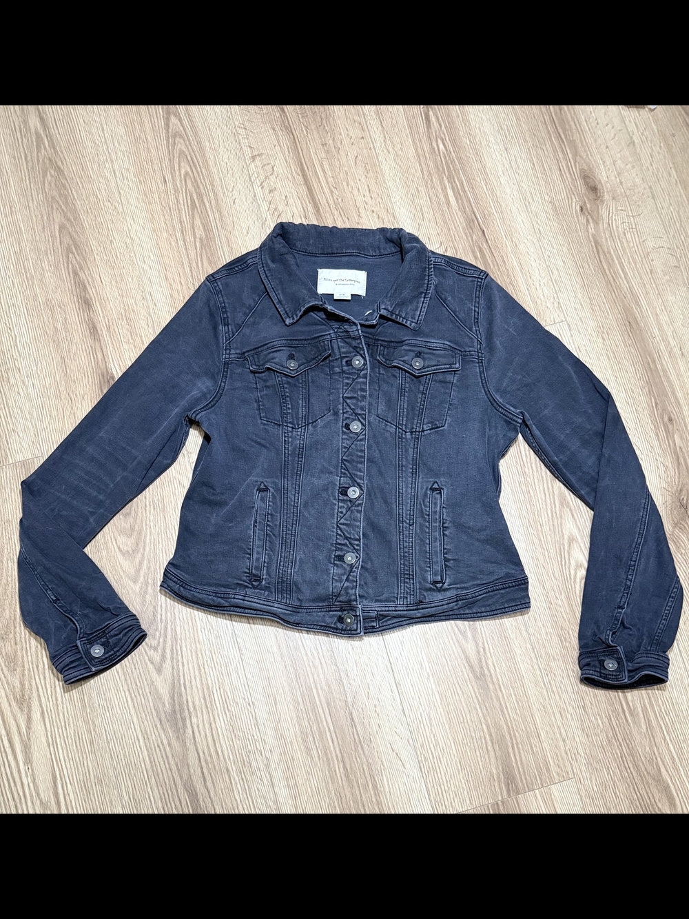 Anthropologie Washed Navy Jean Jacket